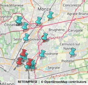 Mappa Via Monte Rosa, 20093 Cologno Monzese MI, Italia (4.60235)