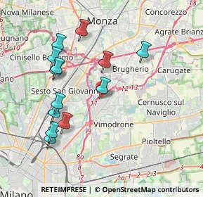 Mappa Via Monte Bianco, 20093 Cologno Monzese MI, Italia (3.90385)