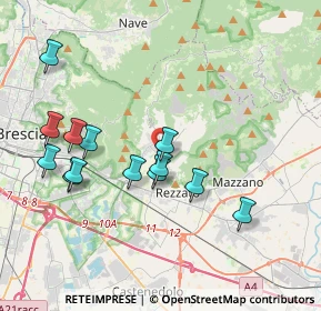 Mappa Via Fratelli Cairoli, 25082 Botticino BS, Italia (3.81)