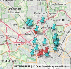 Mappa Via IV Novembre, 20026 Novate Milanese MI, Italia (3.8805)