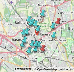 Mappa Via IV Novembre, 20026 Novate Milanese MI, Italia (1.5475)