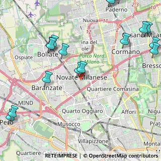 Mappa Via IV Novembre, 20026 Novate Milanese MI, Italia (3.257)