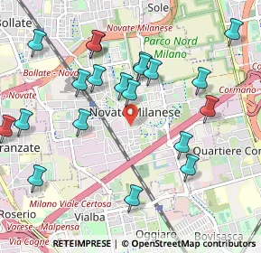 Mappa Via IV Novembre, 20026 Novate Milanese MI, Italia (1.0975)