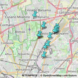 Mappa Via Caduti Sul Lavoro, 20099 Sesto San Giovanni MI, Italia (1.42214)