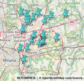 Mappa Piazza Emilio Salgari, 20063 Cernusco sul Naviglio MI, Italia (6.8865)