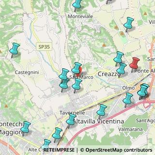 Mappa Via Battaglione Vicenza, 36051 Creazzo VI, Italia (2.9415)