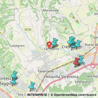 Mappa Via Battaglione Vicenza, 36051 Creazzo VI, Italia (2.50833)