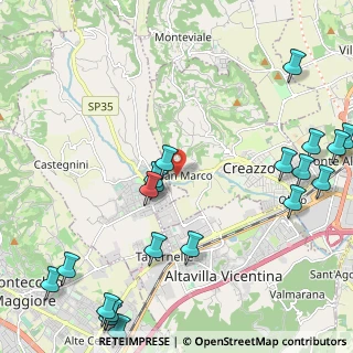 Mappa Via Battaglione Vicenza, 36051 Creazzo VI, Italia (2.9575)
