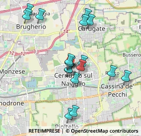 Mappa Via Visconti, 20063 Cernusco sul Naviglio MI, Italia (1.80278)