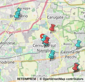 Mappa Via Visconti, 20063 Cernusco sul Naviglio MI, Italia (2.33167)