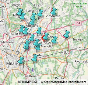 Mappa Via Visconti, 20063 Cernusco sul Naviglio MI, Italia (7.10474)