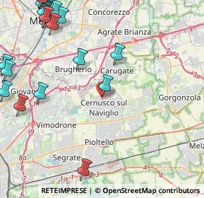 Mappa Via Visconti, 20063 Cernusco sul Naviglio MI, Italia (6.3465)