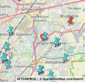 Mappa Viale Romagna, 20093 Cologno Monzese MI, Italia (3.1375)