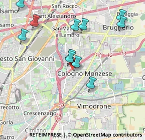 Mappa Viale Romagna, 20093 Cologno Monzese MI, Italia (2.10455)
