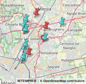 Mappa Viale Romagna, 20093 Cologno Monzese MI, Italia (3.77231)