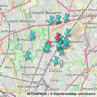 Mappa C.C. Sarca, 20099 Milano MI, Italia (1.44333)