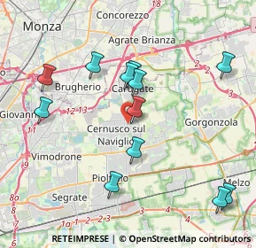 Mappa Via Ippolito Nievo, 20063 Cernusco sul Naviglio MI, Italia (4.09917)