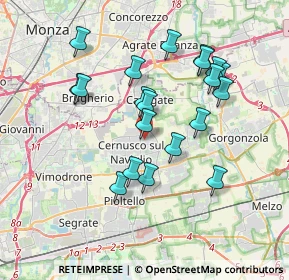 Mappa Via Ippolito Nievo, 20063 Cernusco sul Naviglio MI, Italia (3.4305)