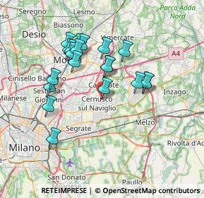 Mappa Via Ippolito Nievo, 20063 Cernusco sul Naviglio MI, Italia (6.619)