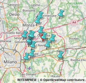Mappa Via Ippolito Nievo, 20063 Cernusco sul Naviglio MI, Italia (5.76563)