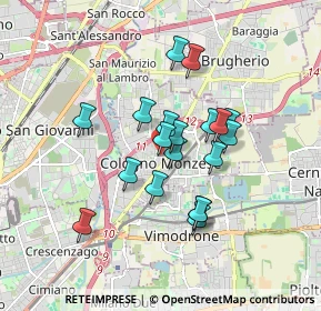 Mappa Viale Visconti, 20093 Cologno Monzese MI, Italia (1.36895)