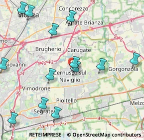 Mappa Via Briantea, 20063 Cernusco sul Naviglio MI, Italia (5.628)