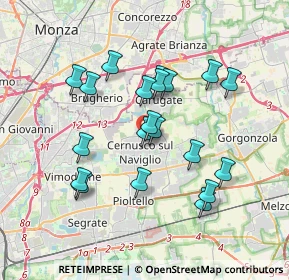 Mappa Via Briantea, 20063 Cernusco sul Naviglio MI, Italia (3.268)