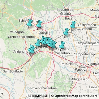 Mappa Strada Padana verso Padova, 36100 Vicenza VI, Italia (9.348)