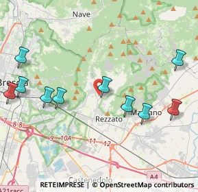 Mappa Via Ugo Foscolo, 25082 Botticino BS, Italia (5.43333)