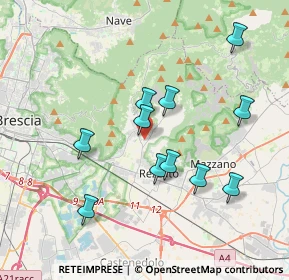 Mappa Via Ugo Foscolo, 25082 Botticino BS, Italia (3.51273)