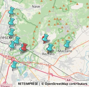 Mappa Via Don Lorenzo Milani, 25082 Botticino BS, Italia (4.59333)