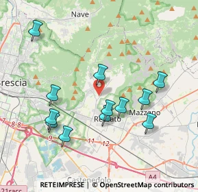 Mappa Via Don Luigi Milani, 25082 Botticino BS, Italia (3.8025)