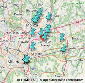 Mappa Via E. de Amicis, 20063 Cernusco sul Naviglio MI, Italia (7.2335)