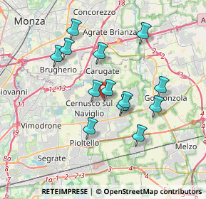 Mappa Via Matilde Serao, 20063 Cernusco sul Naviglio MI, Italia (3.20615)