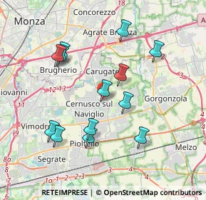 Mappa Via Matilde Serao, 20063 Cernusco sul Naviglio MI, Italia (3.65308)