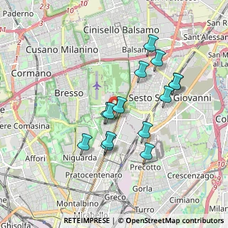Mappa Parco Nord Area Teatrino, 20099 Sesto San Giovanni MI, Italia (1.62357)