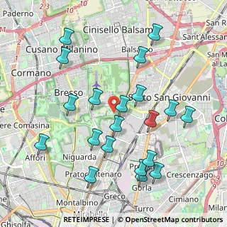 Mappa Parco Nord Area Teatrino, 20099 Sesto San Giovanni MI, Italia (2.1165)