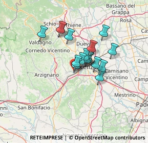 Mappa Via Italia Fraz Olmo Str Prov, 36051 Creazzo VI, Italia (9.25235)