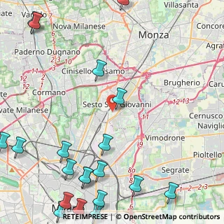 Mappa Via Martiri della Libertà, 20099 Sesto San Giovanni MI, Italia (6.8715)