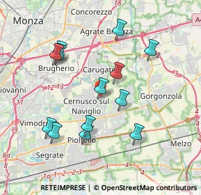 Mappa Via A. Negri, 20063 Cernusco sul Naviglio MI, Italia (3.66769)