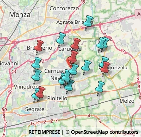 Mappa Via A. Negri, 20063 Cernusco sul Naviglio MI, Italia (3.139)