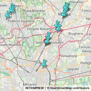 Mappa Via Lacerra Felice, 20099 Sesto San Giovanni MI, Italia (5.434)