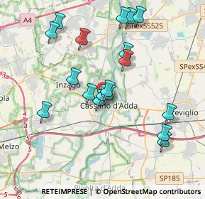 Mappa Via V. Gioberti, 20062 Cassano d'Adda MI, Italia (3.68611)