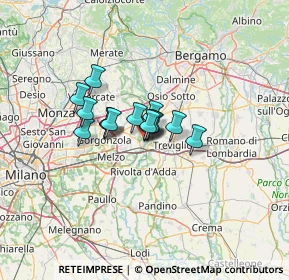 Mappa Via V. Gioberti, 20062 Cassano d'Adda MI, Italia (7.13333)