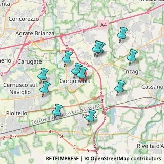Mappa Via Piemonte, 20124 Gorgonzola MI, Italia (3.55667)