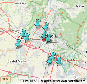 Mappa Via Liguria, 25125 Brescia BS, Italia (3.03667)