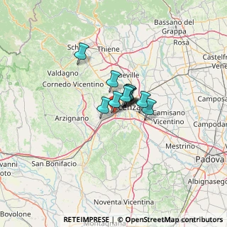 Mappa Via dei Pioppi, 36100 Vicenza VI, Italia (5.91455)