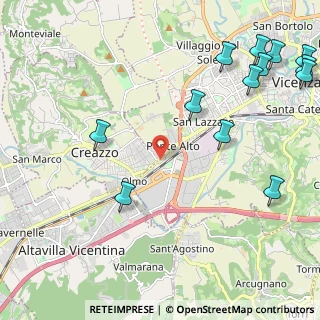 Mappa Via dei Pioppi, 36100 Vicenza VI, Italia (2.97692)