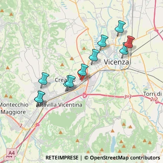 Mappa Via dei Pioppi, 36100 Vicenza VI, Italia (3.75545)
