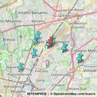 Mappa Via Giovanni Rabino, 20099 Sesto San Giovanni MI, Italia (1.51364)